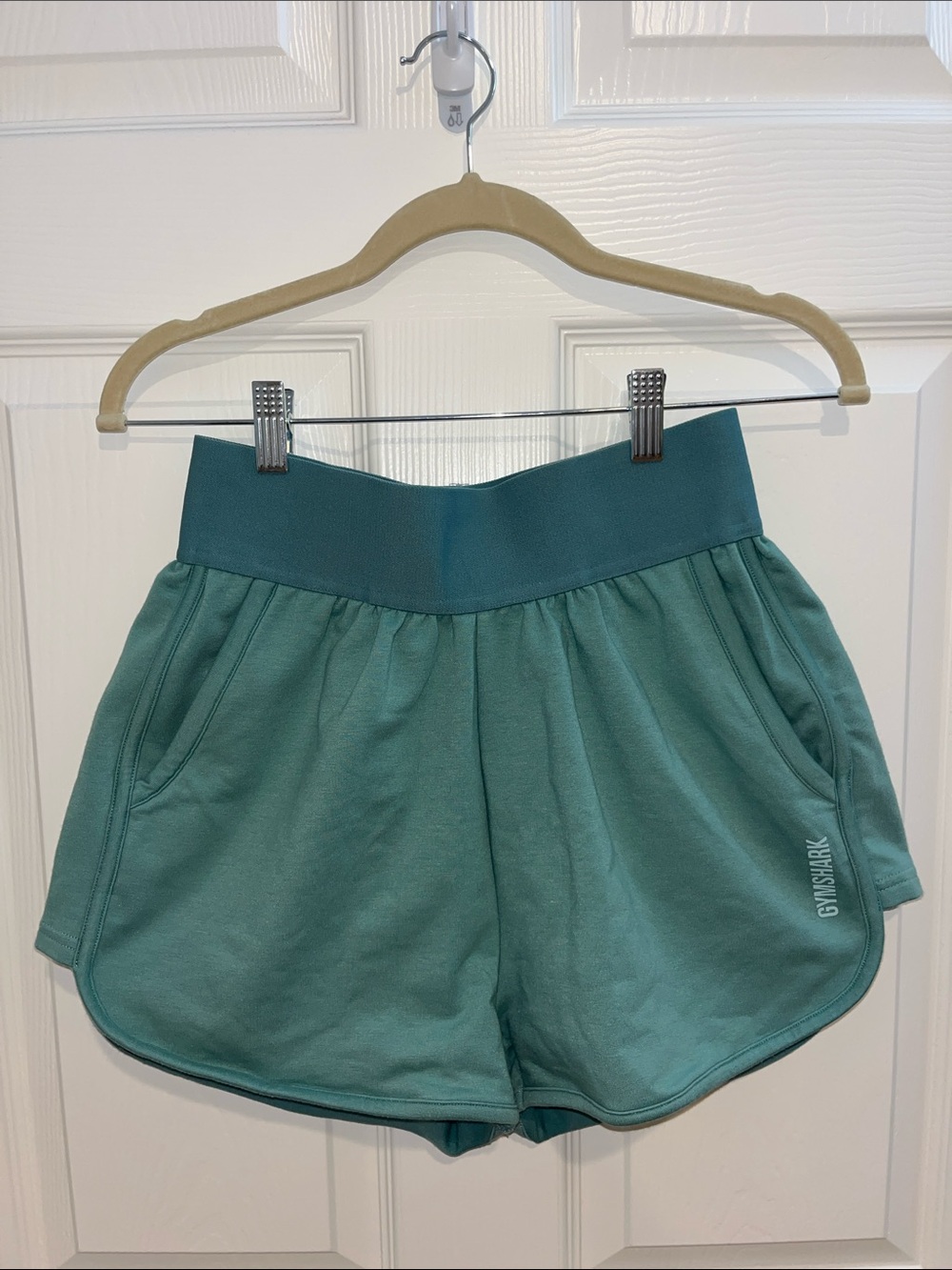 Gymshark Teal High-Waist Athletic Shorts